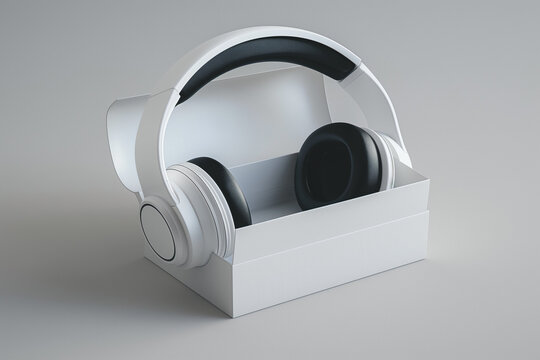 Black 3D headphones, a modern audio technology tool for immersive listening experiences