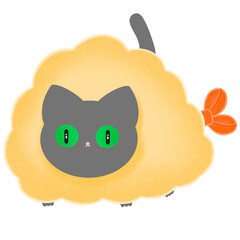 Tempura Cat Cartoon illustration Cute Cat Cartoon Cute Tempura Cartoon Japanese Style Cartoon