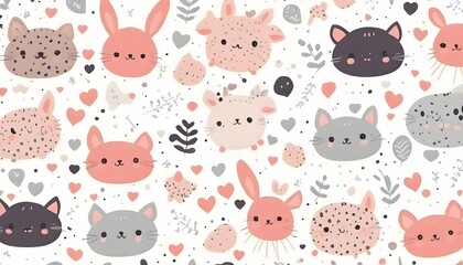 pattern with rabbits
