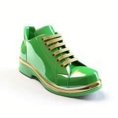 3d render icon of St patricks day leprechaun shoes generated AI