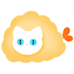 Tempura Cat Cartoon illustration Cute Cat Cartoon Cute Tempura Cartoon Japanese Style Cartoon