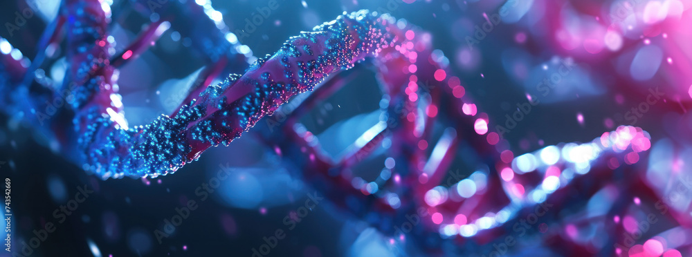 Aufkleber dna double helix. dna molecule structure. medical science research of chromosome dna genetic biotech
