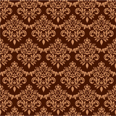 Seamless wallpaper pattern. Vector damask seamless pattern element. Elegant luxury texture for wallpapers, backgrounds and page fill.
