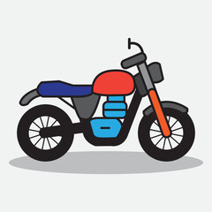 Motorbike icon. Great for traveling, motorists, roads, social media etc. Vector. Editable
