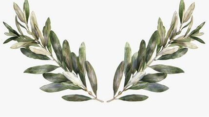 Olive branches. Generative AI - obrazy, fototapety, plakaty