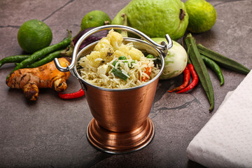 Indian vegetarian pilao basmati rice