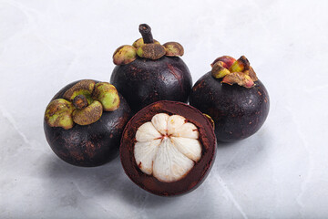 Sweet ripe juicy tropical Mangosteen