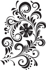 Floral ornament. Design element isolated on White background. Luxurious cornflower wallpaper in vintage style. Floral pattern on white background. Vector illustration. 