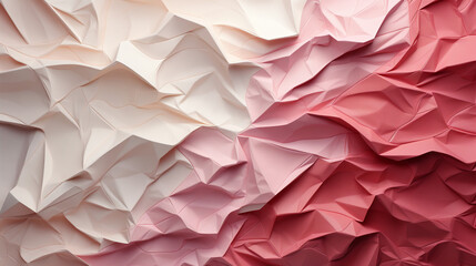 Crumpled Pink with White Paper Background