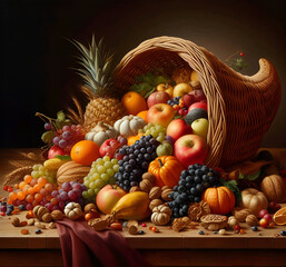 fruits and vegetables in basket