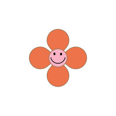 cute flower cartoon character 