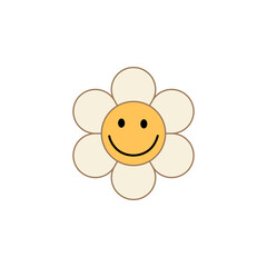 cute flower cartoon character 