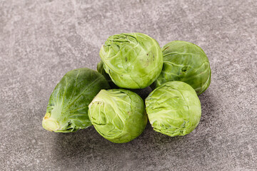 Fototapeta premium Organic raw cabbage - Brussels sprout