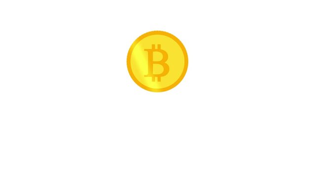 coin bitcoin jump and spin animated coins in toss flip and spin pop in coin bit coin 4k looping