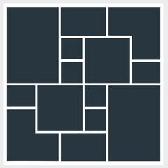 14 photo collage template. vector illustration, new collections