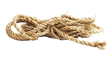 Tangled rope isolated on transparent background