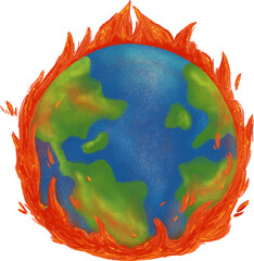 Earth in Fire Illustration