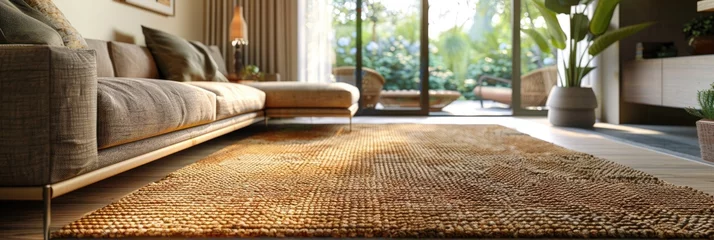 Foto op Aluminium Vacuum cleaner and brown carpet. Generative Ai. © Planum