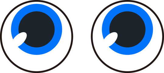 An emoji vector image icon illustration that can express various expressions and emotions. Used for making eyes, eyeballs, eyes, gaze, expression, emotion, animation, and characters. 표정과 감정표현 얼굴 아이콘
