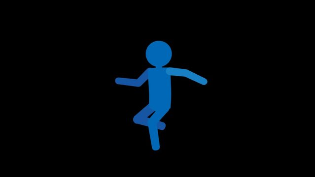 走る　ピクトグラム人物　ループアニメ
