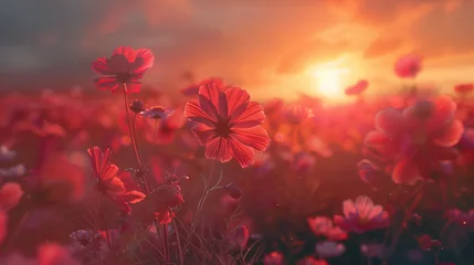 Gardinen Vintage colored sunset © Little