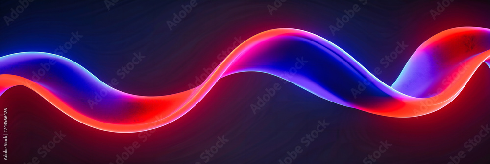 Poster dynamic motion and light flow, abstract design with colorful neon waves and futuristic gradient back