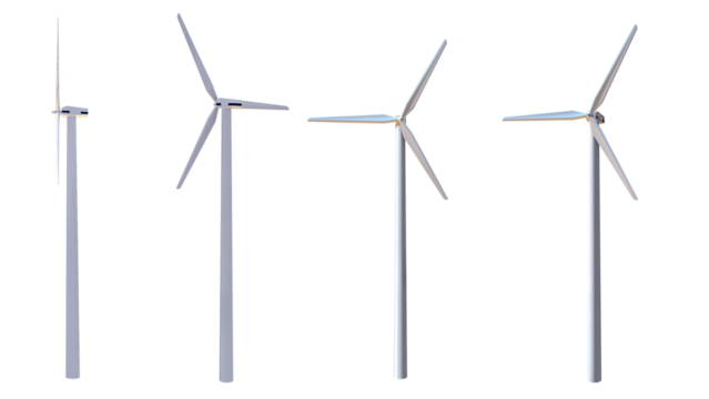 wind turbine in the wind