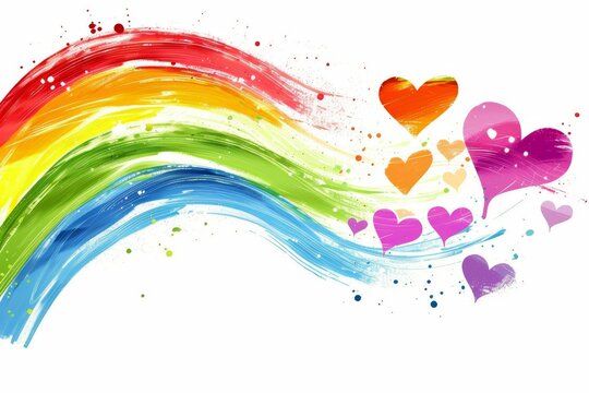 LGBTQ Pride lone. Rainbow inclusion colorful slate diversity Flag. Gradient motley colored rosy brown LGBT rights parade festival diversity trends diverse gender illustration