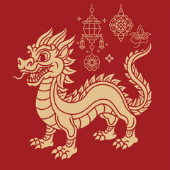 Chinese folklore Dragon suitable for Chinese New Year