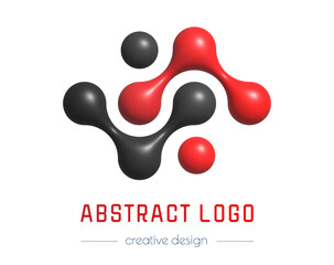 A conceptual geometric logo. Corporate brand template, logo, company ID. Flat style