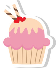 Sticker Cupcake Icon