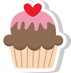Sticker Cupcake Icon