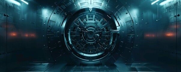 Futuristic Vault Door in a High-Security Facility