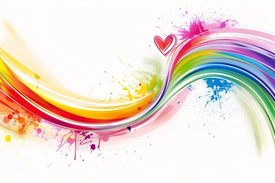 LGBTQ Pride breathtaking. Rainbow progressive colorful sinopia diversity Flag. Gradient motley colored revelry LGBT rights parade festival liberty diverse gender illustration