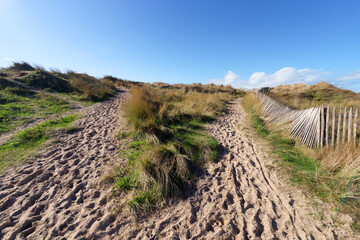 Annoville sand dunes in Cotentin coast