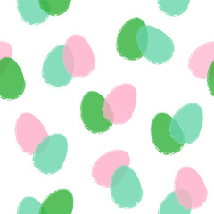 Colourful seamless pattern with Easter eggs. Minimalist design. Vector illustration