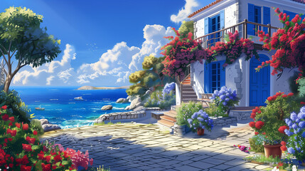 view of a house from the sea