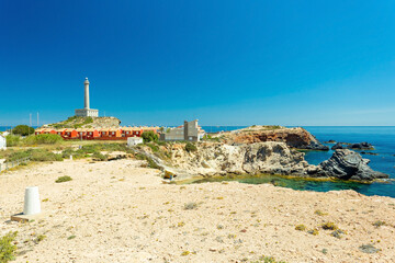 Fototapeta na wymiar Cabo de Palos, Spain. Cape Palos lighthouse