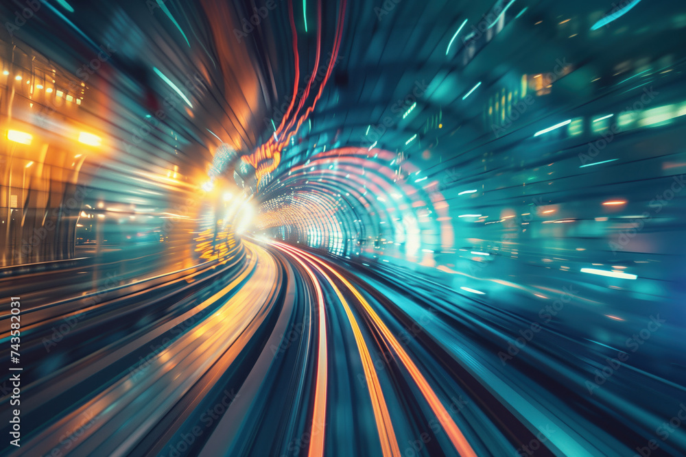 Poster lights of motion. a slide background for showcasing digital content. background image. created with 