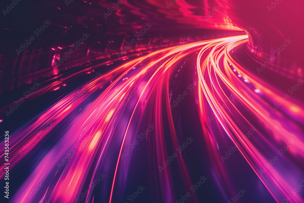 Aufkleber night traffic in motion. a slide background for showcasing digital content. background image. create