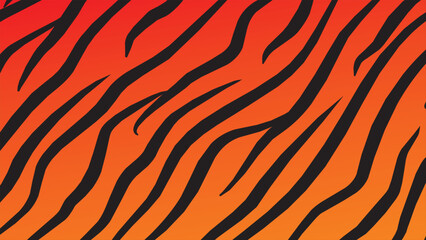 tiger skin texture with black stripes on an orange base