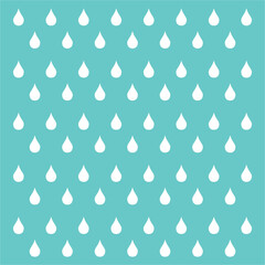 Seamless Water Drop pattern background vector. Rain. Falling water drops. Shades of blue. 