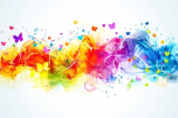 Fototapeta premium LGBTQ Pride thons. Rainbow lgbtq+ in science colorful his diversity Flag. Gradient motley colored dramatic LGBT rights parade festival lgbttqqiaap diverse gender illustration