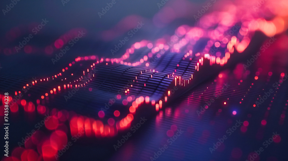 Poster cyberspace data flow, digital computing background, abstract electronic network in a futuristic desi