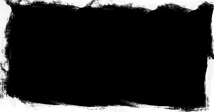 dry strokes frame in white loop animation