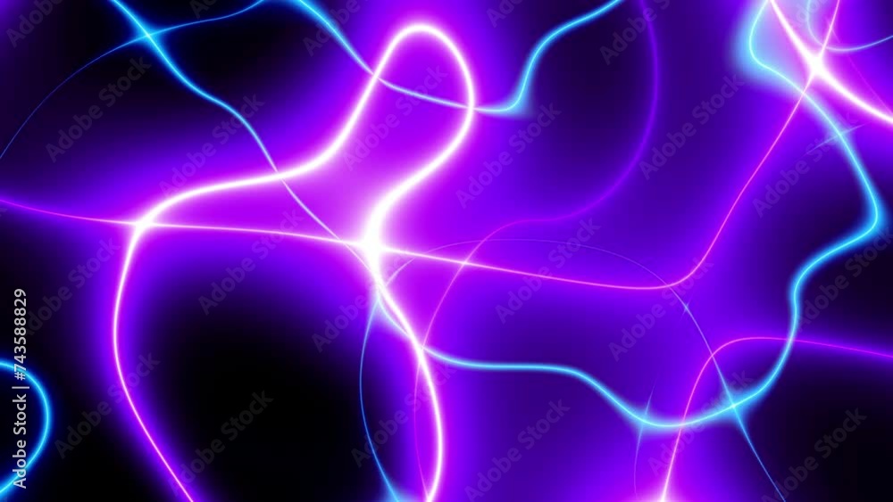Poster abstract looping 4k video. seamless abstract blue wavy psychedelic background for loop playback. glo