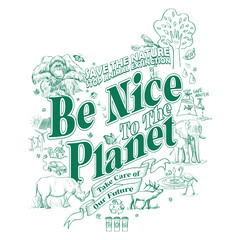 Nature lover positive slogan design