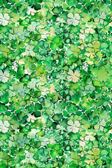 St. Patrick's Day background with clover background. Seamless watercolor pattern with clover and shamrocks.