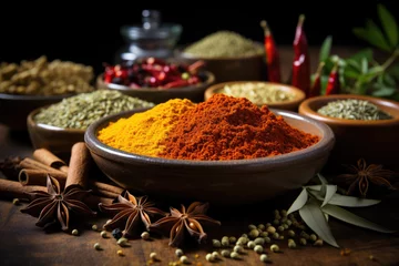 Gartenposter composition with different spices and herbs in Zanzibar © STORYTELLER