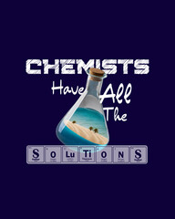 T-shirt Design for Chemistry Students' Picnic in sea beach